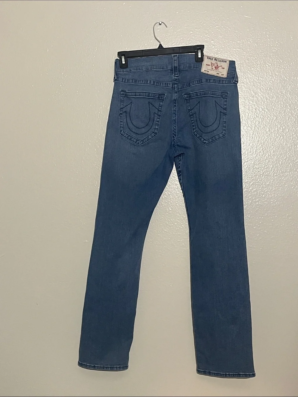 True Religion Men's Ricky Relaxed Straight Jeans - Dark Blue Wash